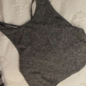 Grey and Black Yoga Tank Top